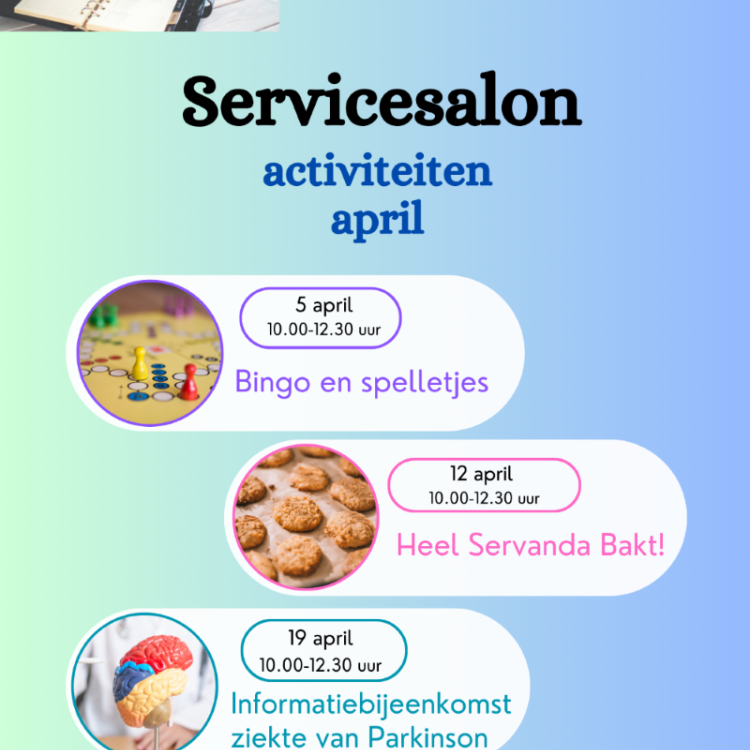 Programma Servicesalon april