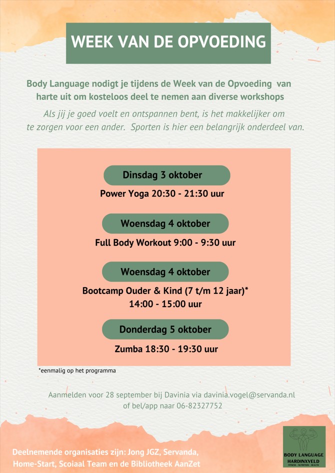 Week van de Opvoeding Body Language 1 definitief 